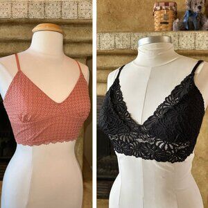 2 NEW camisole LACE top bralettes NEW
